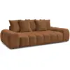 Image de Bobochic canapé droit convertible coffre everest tissu chiné orange EVEREST