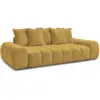 Image de Bobochic canapé droit convertible coffre everest tissu chiné jaune EVEREST