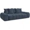 Image de Bobochic canapé droit convertible coffre everest tissu chiné bleu foncé EVEREST