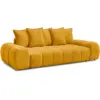 Image de Bobochic canapé droit convertible coffre everest tissu texturé jaune EVEREST