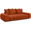 Image de Bobochic canapé droit convertible coffre everest tissu texturé orange EVEREST