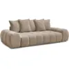 Image de Bobochic canapé droit convertible coffre everest tissu texturé taupe EVEREST