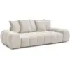 Image de Bobochic canapé droit convertible coffre everest tissu texturé beige EVEREST