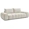 Image de Bobochic canapé droit fixe 3 places everest tissu chiné blanc EVEREST