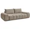 Image de Bobochic canapé droit fixe 3 places everest tissu chiné taupe EVEREST