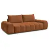 Image de Bobochic canapé droit fixe 3 places everest tissu chiné orange EVEREST