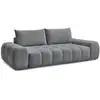 Image de Bobochic canapé droit fixe 3 places everest tissu chiné gris foncé EVEREST