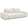Image de Bobochic canapé droit fixe 3 places everest tissu texturé blanc EVEREST