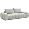 Image de Bobochic canapé droit fixe 3 places everest tissu texturé gris clair EVEREST