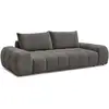 Image de Bobochic canapé droit fixe 3 places everest tissu texturé gris foncé EVEREST