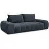 Image de Bobochic canapé droit fixe 3 places everest tissu texturé bleu foncé EVEREST