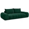 Image de Bobochic canapé droit fixe 3 places everest tissu texturé vert EVEREST