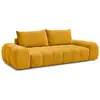 Image de Bobochic canapé droit fixe 3 places everest tissu texturé jaune EVEREST