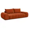 Image de Bobochic canapé droit fixe 3 places everest tissu texturé orange EVEREST