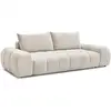 Image de Bobochic canapé droit fixe 3 places everest tissu texturé beige EVEREST