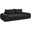 Image de Bobochic canapé droit fixe 3 places everest tissu texturé noir EVEREST