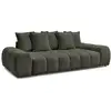 Image de Bobochic canapé droit fixe 3 places everest tissu chiné vert EVEREST
