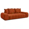 Image de Bobochic canapé droit fixe 3 places everest tissu texturé orange EVEREST