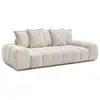 Image de Bobochic canapé droit fixe 3 places everest tissu texturé beige EVEREST
