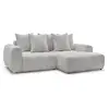 Image de Bobochic canapé d'angle convertible coffre roxelane tissu bouclette gris clair angle droit ROXELANE
