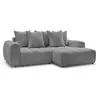 Image de Bobochic canapé d'angle convertible coffre roxelane tissu bouclette gris foncé angle droit ROXELANE