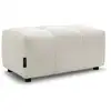 Image de Bobochic pouf roxelane tissu chiné blanc ROXELANE