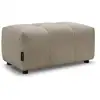 Image de Bobochic pouf roxelane tissu chiné taupe ROXELANE