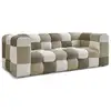 Image de Bobochic canapé droit fixe 3 places cloud édition limitée tissu mesh multicolore CLOUD
