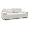 Image de Bobochic canapé droit fixe 3 places ivane tissu texturé blanc IVANE