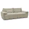 Image de Bobochic canapé droit fixe 3 places ivane tissu texturé beige IVANE