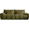 Image de Bobochic canapé droit fixe 3 places ivane tissu texturé vert IVANE