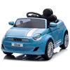 Image de Voiture Electrique pour enfants Fiat 500 - 3 à 6 ans - 2x6V 4.5Ah - lecteur MP3 - volant avec son - Blau