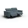 Image de Canapé relax 3 places nordel, tissu bleu gris NORDEL