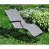 Image de Coussin De Chaise Longue Matelassé En Mousse 165x50 Cm Gris Foncé