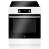 Image de Amica Aci7005rb Four Et Cuisini ¨re Electrique Plaque Avec Zone    Induction Blanc