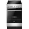 Image de Cuisiniere Vitrocéramique - -facv203s - 4 Foyers - 62 L - 50 X 60 Cm - Silver