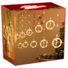 Image de Rideau Lumineux Avec Figurines Guirlande De Noël Pour Fenêtre, Balcon, Extérieur