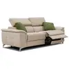 Image de Canapé 3 places avec 2 relax électriques tissu beige - plauen PLAUEN