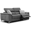 Image de Canapé 3 places avec 2 relax électriques tissu gris foncé - plauen PLAUEN