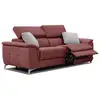 Image de Canapé 3 places avec 2 relax électriques tissu bordeaux - plauen PLAUEN