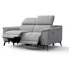 Image de Canapé 2 places avec 2 relax électriques fiero, tissu gris argenté FIERO