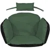 Image de Coussin de jardin 112 x 113 cm pour chaise suspendue motif nid de cigogne imperméable vert