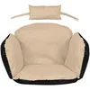 Image de Coussin de jardin 112 x 113 cm pour chaise suspendue motif nid de cigogne imperméable beige