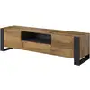 Image de Bim furniture nunki meuble tv bas en chêne anthracite 180 cm