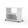 Image de Commode Yogi À Roulettes Blanc Mat