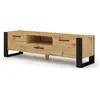 Image de Meuble tv bas 160 cm en chêne artisan nuka