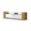 Image de Meuble Tv Bim Furniture Livia 160x42x40 Cm Blanc Brillant Mdf