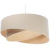 Image de BOHIA - Suspension double asymétrique Lin naturel Beige / Crème 50 x 50 x 105