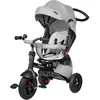 Image de HyperMotion Tricycle Evolutif Enfant 1 à 5 ans (25kg) Vélo Poussette- Habillage Pluie Roue Pompée Siège Pivotant - Gris