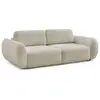 Image de Bobochic canapé droit convertible 3 places denise tissu texturé beige DENISE